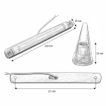 Lampa laterala Gabarit LED – Galben 6 LED-uri 24V 240 mm