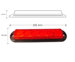 Lampa laterala Gabarit LED Stroboscopic – Rosu 6 LED-uri 4 functii 12V-24V