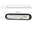Lampa laterala Gabarit LED Stroboscopic – Alb 6 LED-uri 4 functii 12V-24V