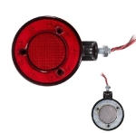 1 buc. Lampa laterala Gabarit LED / tip cercei pentru montaj sub oglinda – Rosu / Alb 18 LED-uri 12V-24V