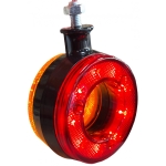 Lampa laterala Gabarit LED / tip cercei pentru montaj sub oglinda – Rosu / Galben 18 LED-uri 12V-24V