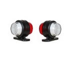 Set Lampi Laterale Gabarit LED cu efect Neon - Rosu / Alb 18 LED-uri 12V-24V