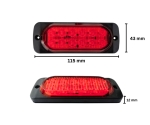 Lampa laterala Gabarit LED Stroboscopic - Rosu 12 LED-uri 12V-24V