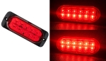 Lampa laterala Gabarit LED Stroboscopic - Rosu 12 LED-uri 12V-24V