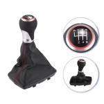 Nuca schimbator sport 6 viteze cu manson pentru Audi A4/S4 B8 si A5/S5 8T – Cusatura Rosie