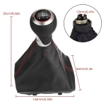 Nuca schimbator sport 6 viteze cu manson pentru Audi A4/S4 B8 si A5/S5 8T – Cusatura Rosie