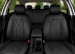 Set Complet Huse Auto Universale Premium – 9 Piese, Piele Ecologica Neagra