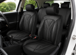 Set Complet Huse Auto Universale Premium – 9 Piese, Piele Ecologica Neagra