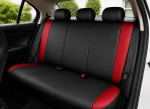 Set Complet Huse Auto Universale Premium – 9 Piese, Piele Ecologica Negru/Rosu