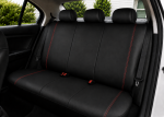 Set Complet Huse Auto Universale Premium – 9 Piese, Piele Ecologica Negru/Rosu