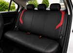 Set Complet Huse Auto Universale Premium – 9 Piese, Piele Ecologica Negru/Rosu