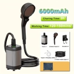 Dus portabil cu acumulator si display LED - 6000mAh, rezistenta la apa IPX7 si 4 moduri de jet