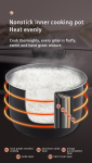 Multicooker cu display, timer si vas antiaderent - 2L 12V/24V si 220V – 200W