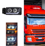 Far LED stanga cu lupe pentru IVECO STRALIS 24V – DRL, Startup Effect, OEM 5801571746