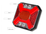 Stop LED cu 4 functii pentru remorca, microbuz si rulota – Pozitie Neon, Stop, Semnalizare si Marsarier, 12V