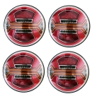 Set 4 bucati Stopuri LED rotunde cu 5 functii pentru remorca / camion – Pozitie Neon, Stop, Semnalizare, Marsarier si Ceata, 12V-24V