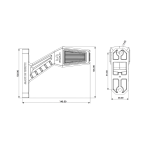 Set Lampa laterala Gabarit LED tip corn cu 3 pozitii - Galben, Alb si Rosu, 140 mm, 12V-24V