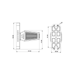 Set Lampa laterala Gabarit LED tip corn cu 3 pozitii - Galben si Rosu, 90 mm, 12V-24V