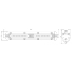 Bara LED Slim 18.6 cm 54W 18 LED Lumina Alba SPOT 6000K 12-24V pentru Auto, ATV, Offroad, Camion etc.