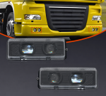 Set proiectoare LED stanga + dreapta cu dubla lupa pentru DAF XF95, 75CF, 85CF – OEM 1328861 / 1328860