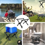 Suport Pliabil pentru Frigider Portabil / Cutie Frigorifica – Aluminiu Premium, Picioare Reglabile, Pliabil - Negru