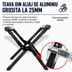 Set Camping Flexzon - Lada Frigorifica Portabila SMART 35.3L + Suport Pliabil Reglabil din Aluminiu 60kg