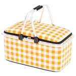 Cos de Picnic Pliabil 30L - Termoizolant, Cadru Aluminiu, Capac cu Fermoar pentru Camping, Excursii si Cumparaturi