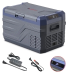 Set Camping Flexzon - Lada Frigorifica Portabila SMART 26.8L + Suport Pliabil Reglabil din Aluminiu 60kg + Cos de Picnic Pliabil Termoizolant 30L
