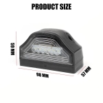 Lumina  cu dioda cu LED pentru placuța de inmatriculare 12V pentru remorca, autobuz, rulota, platforma, negru