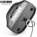 Lumina  cu dioda cu LED pentru placuța de inmatriculare 12V pentru remorca, autobuz, rulota, platforma, negru