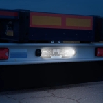 Lumina  cu dioda cu LED pentru placuța de inmatriculare 12V pentru remorca, autobuz, rulota, platforma, negru