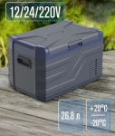 Lada Frigorifica Electrica Smart Flexzon, Control prin Aplicatie, Bluetooth, 12V/24V, 100-240V, 26.8L - Gri