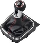 Nuca Schimbator Viteze cu Burduf din Eco Piele pentru VW Golf 5 MK5 GTI GTD R32 2004-2009 / VW Golf 6 MK6 GTI GTD R20 2009, 5 Viteze OEM 5K0711113