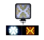 Halogen / Proiector LED de Lucru 12V/24V cu DRL Portocaliu – Universal pentru SUV-uri, Camioane, Tractoare si Utilaje