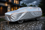 Prelata Auto Impermeabila cu Protectie pentru Grindina, 3 Straturi, Protectie 5 mm, Marimea SUV XL (490 x 178 x 120 cm), Impotriva Grindinei, Ploii, Zapezii si Razelor UV