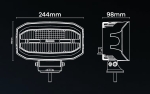 LED Proiector Demmon 10" (244 mm) IP67, 9-32V, 90W, E-MARK (ECE R148/R149/R10), cu Lumina DRL Dinamica Alba si Portocalie, Semnalizare 