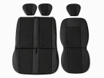 Set Huse Universale 2+1 din Piele Ecologica pentru Microbuz – Negru cu Cusatura Neagra
