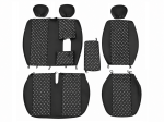 Set Huse din Piele Ecologica pentru Mercedes Sprinter W906 2006-2018 – Negru cu Cusatura Alba