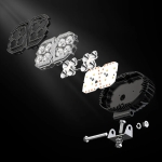 8 LED Halogen cu Lumina Alba si DRL Portocalie, 4000LM, 9-30V, IP67, 5 Moduri de Functionare, Mod Stroboscopic si Semnal Dinamic 