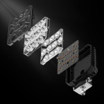 10 LED Halogen cu Lumina Alba si DRL Portocalie, 1700LM, 17W, 9-30V, IP68, 7 Moduri de Functionare, Mod Stroboscopic si Semnal Dinamic