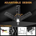 10 LED Halogen cu Lumina Alba si DRL Portocalie, 1700LM, 17W, 9-30V, IP68, 7 Moduri de Functionare, Mod Stroboscopic si Semnal Dinamic