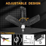8 LED Halogen cu Lumina Alba si DRL Portocalie, 9-30V, IP68, 7 Moduri de Functionare, Mod Stroboscopic si Semnal Dinamic