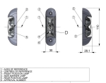 Lampa laterala gabarit - semnalizare, lumina portocalie 110 × 30mm, 12-24V