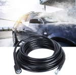 Furtun de inalta presiune pentru aparat de spalat, 10 m, conexiune M22-14 mm, 40 MPa (5800 PSI), 60°C, flexibil si rezistent la uzura, Negru