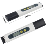 Tester profesional de calitate a apei 4 in 1, portabil, detector TDS, EC si temperatura, pentru apa potabila, afisaj LCD, functie HOLD - Alb