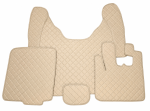 Covorase Auto din Piele Ecologica pentru DAF XF 105, Cutie Automata, Matlasate, Premium, Culoare Bej