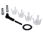Kit pneumatic pentru aerisirea sistemului de franare 0.75L cu rezervor, pistol pneumatic, furtun 2 m si adaptoare universale - Carmotion