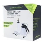 Kit pneumatic pentru aerisirea sistemului de franare 0.75L cu rezervor, pistol pneumatic, furtun 2 m si adaptoare universale - Carmotion
