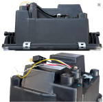 Far LED stanga cu lupe pentru Volvo FH12 / FM10 / FM12 / FH16 (Generatia 1) 24V – DRL Alb + Portocaliu, Startup Effect