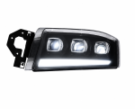 Far LED stanga cu 3 lupe pentru Renault Premium 24V – DRL Alb + Portocaliu, Startup Effect